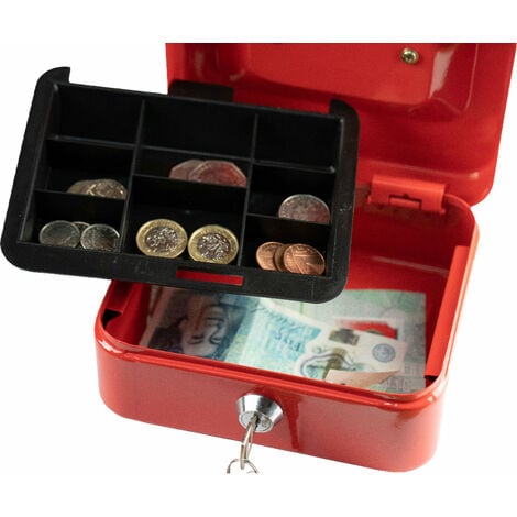 6 Petty Cash Box (Red/Blue/Black)
